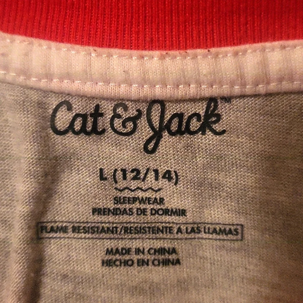 Cat & Jack boys PJs, L (12/14). Cute fox/animal in fuzzy hat, soft flannel pants - Picture 3 of 6